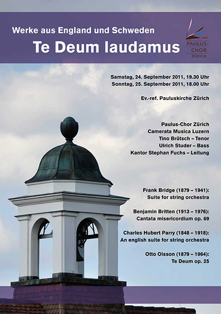 2011 – Werke aus England und Schweden – Te Deum Laudamus